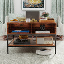 Flip-Top Coffee Table With Storage Lift-Top Design With Hidden Compartment - Black