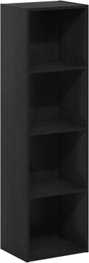 Furinno Luder Bookcase / Book / Storage, 4-Tier Cube, Blackwood by TinyTreasures Baby Boutique