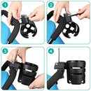 Accmor Stroller Cup Holder with Adjustable Strap, 360 Degree Rotatable Universal Cup Holder for Uppababy, Nuna, Doona Stroller, Drinks Holder for Wheelchair, Walker, Rollator by TinyTreasures Baby Boutique