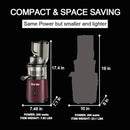 Masticating Cold Press Juicer Machines: 200W Pure Slow Juicer With Quiet Motor For Vegetable And Fruit Easy To Clean, Red by CozyNest Decor