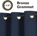 H.VERSAILTEX Ultimate Blackout Solid Grommet Thermal Insulated Curtain Panels/Drapes,52W x 72L - Inch (Set of 2,Navy) by CozyNest Decor