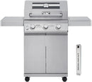 Monument Grills Larger 3-Burner Propane Gas Grills Barbeque Stainless Steel Heavy-Duty Cabinet Style with Smoker Box (2 Items) by GreenHaven Gardens