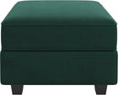 Belffin Storage Ottoman Module for Modular Sectional Sofa Square Seat Cube Velvet Foot Stool Green by CozyNest Decor