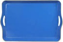 Spsyrine Large Blue Serving Tray with Handles, Plastic Decorative Tray for Coffee Table, Ottoman, Bathroom, Home Decor 17.3"*11.8"*2" by CozyNest Decor