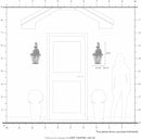 Livex Lighting 2261-91 Georgetown 2 Light Outdoor Wall Lantern, Brushed Nickel by GreenHaven Gardens