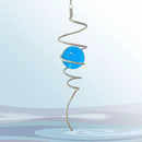 Gazing Ball Spiral Tail Wind Spinner Stabilizer,Wind Spinner Tail Decorative Sun Catcher,Wind Spinner Spiral Indoor Outdoor Garden Decoration,Wind Spiral Rotating Yard Art Decor-13in(Blue) by GreenHaven Gardens