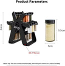 A&K's Rotating Spice Rack Organizer, 18 Glass Jars, 360-Degree Turntable, Black, Comes with Spice Label Stickers, Funnel, and Water Pen. Best for Kitchen Organization, Countertop, Pantry, and Cabinet. by CozyNest Decor