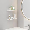 JOOM White Floating Shelves for Wall Storage, Metal Wall Shelves for Living Room, Bathroom, Kitchen, 12” Small Display Shelves for Collectibles(2 PCS) by CozyNest Decor