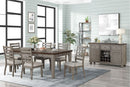 2 Tone 6 Drawer Dining Table - Gray by HouseOfZazla