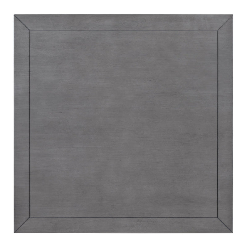 5-Piece Counter Height Dining Table Set in 2 Table Sizes with 4 Folding Leaves and 4 Upholstered Chairs for Dining Room (Gray+Beige Cushion)