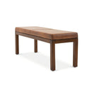 Austin - Bench With Lines - Antique Brown / Brown / Rustic / Tan by HouseOfZazla