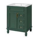 Bathroom Vanity With Sink, Compact Cabinet & 2 Drawers And Adjustable Shelf by HouseOfZazla