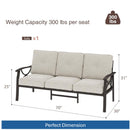 All-Weather 3 Seat Patio Sofa With Cushions by HouseOfZazla