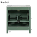 Bathroom Vanity With Ceramic Sink, Modern Single Bathroom Cabinet With 2 Doors And A Shelf, Soft Close Doors by HouseOfZazla