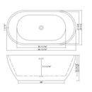 Elegant Oval Freestanding Bathtub, Overflow & Pop Up Drain by HouseOfZazla