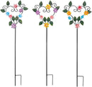 Metal Flowers Decorative Garden Stakes, 22.1 ''H Heart Shape Metal Flowers for Outside Yard Art Garden Stakes,Spring Outdoor Decor Housewarming Present for Women Mom Grandma by CozyNest Decor