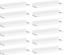 Lifewit Floating Shelves for Wall, 12 Pack White Acrylic Shelf 15" Room Decor for Bookcase/Vinyl Record Display/Photo/Picture in Bedroom, Living Room, Bathroom, Kitchen Storage and Organization by TinyTreasures Baby Boutique