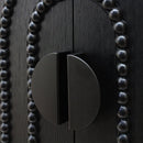 Modern Black Wood Storage Cabinet with Decorative Door by HouseOfZazla