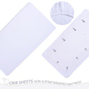 Cloele 3 Pieces Baby Crib Bedding Set- Solid Ruffle Quilted Set Includes Comforter Fitted Sheet Crib Skirt for Boys and Girls - Cute Ruffled Nursery Crib Standard Size Baby Bedding Set White by TinyTreasures Baby Boutique