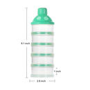 Accmor Formula Dispenser On The Go, 5 Compartments Stackable Formula Container for Travel, Baby Milk Powder Kids Snack Container, BPA Free by TinyTreasures Baby Boutique