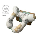 Baby Neck Pillows, Comfortable Baby Travel Head Neck Support Pillow for Car Seat Stroller Pushchair, Soft PP Cotton Travel Pillow for 0-1 Year Old Toddler Infant Newborn, Zoo by TinyTreasures Baby Boutique