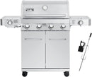 Monument Grills Larger 4-Burner Propane Gas Grills Stainless Steel with Rotisserie Kit(2 Items) by GreenHaven Gardens