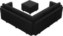 Belffin Modular Sectional Sofa with Storage Seats Velvet L Shaped Corner Couch Convertible Sectional Sofa with Chaise Black by CozyNest Decor