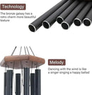 Wind Chimes for Outside, 30" Black Aluminium Wind Chime with Wind Catcher, Outdoor Garden Patio Decoration Windchimes, Classic Zen Gift for Men and Women by CozyNest Decor