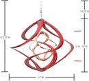 Red Carpet Studios 31092 Cosmix Wind Spinner Double Helix, 14-Inch, Red &Copper by GreenHaven Gardens