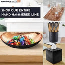 Monarch Abode Hand Hammered Decorative Bowl, 12.75-Inch Black and Copper Plated – Key Bowl for Entryway Table, Catch All, Decorative Fruit Basin, Key Holder, Bowls for Home Decor by CozyNest Decor