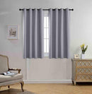 MIUCO Blackout Curtains Room Darkening Curtains Textured Grommet Window Curtains for Bedroom 2 Panels 52x63 Inch Long Silver by TinyTreasures Baby Boutique