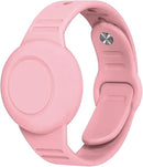 Waterproof Airtag Bracelet,Hidden Airtag Wristband,Anti-Lost Silicone Apple Airtag Holder Case for Airtag Case Cover Accessories Watch Band GPS Tracker -Pink by TinyTreasures Baby Boutique