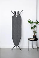 Brabantia Size B Ironing Board (49x15 in) 7 Height Options, Adjustable Steam Iron Rest Holder (Denim Black) Non-Slip Feet, Anti-Collapse Child Locks by CozyNest Decor