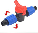 10Pack 1/2 Inch Drip Irrigation Shut-Off Valve Universal Drip Irrigation Tubing Coupling Valve Drip Connector Fitting Compatible with 16 to 17 mm Drip Tape Tubing Sprinkler System (Blue Red) by GreenHaven Gardens
