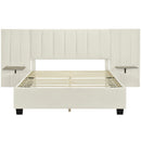 Upholstered Platform Bed With Big Headboard by Unique Piece Furniture