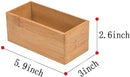 Bamboo Drawer Organizer - Kitchen Utensil Organizer Silverware Tray Cutlery Holder，Office Desk Supplies and Accessories (5.9x3x2.6 inch) by CozyNest Decor