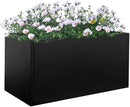 Black Planter Box Galvanized Steel Metal Planter Rectangular Indoor Large Outdoor Planters Steel Metallic Heavy Flower Pot 36In x 12In x 16In Commercial Residential for Patio, Deck, Backyard, Garden by CozyNest Decor