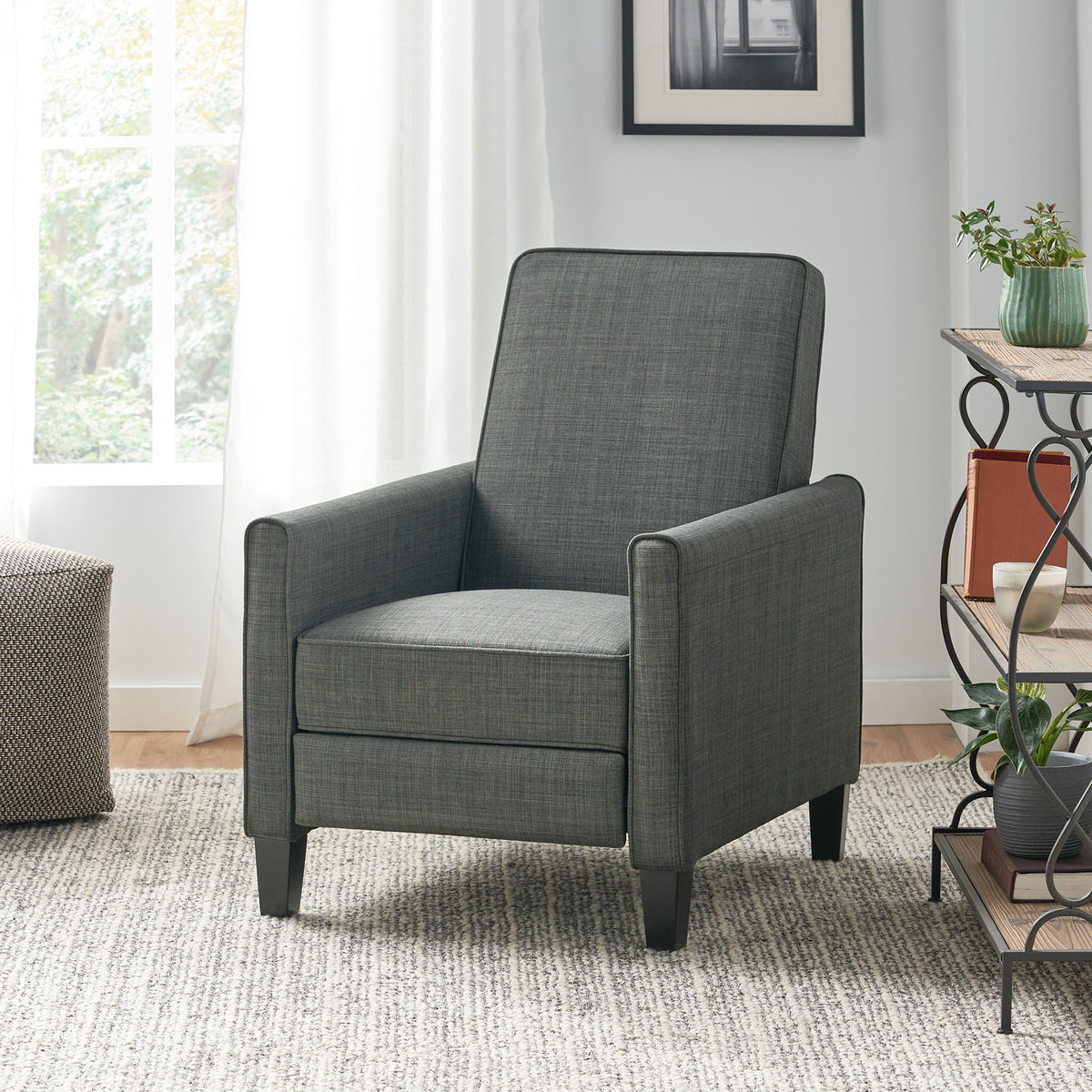 Upholstered Push Back Recliner Chair For Living Room, photo 33 of 40