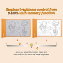 IMAGE Light Up Tracing Pad Orange Drawing Tablet Coloring Board for Kids Children Toy Gift for Girls Boy (Includes 10 Traceable Sheets and Two Clips) by TinyTreasures Baby Boutique
