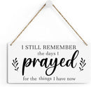 Christian Decor for Home I Still Remember The Days I Prayed Wall Decor Rustic Bible Verse Sign Scripture Printed Wood Sign Wall Art Religious Gifts Faith Based Gifts by CozyNest Decor