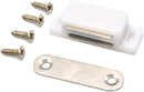 Cabinet Magnet Latch - Best for Cabinet Doors, Cupboards, Drawers and Shutters - Cabinet Magnetic Latch Easy Install - Magnetic Cabinet Catch Screws Included - Set of 12(White) by TinyTreasures Baby Boutique