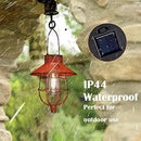 YAKii 2 Pack Solar Lantern Hanging Waterproof Outdoor Metal Solar Lamp with Warm White Light Decorate for Yard Garden Pathway Patio Porch Decor (Red) by GreenHaven Gardens