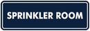 Signs ByLITA Standard Sprinkler Room Sign (Navy Blue/White) - Medium by GreenHaven Gardens