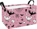 Rectangular Halloween Storage Basket Fabric Organizer Bin for Toys,Books,Clothes,Gifts,Pets-Perfect for Home,Office,Nursery,Dorm,Shelf(Rec-Bats ) by TinyTreasures Baby Boutique