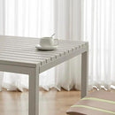 Plastic Outdoor Dining Table with Metal Legs, Weather Resistance, Home Patio Table, Restaraunt Outdoor Table, Quick Assembly (Grey) by GreenHaven Gardens