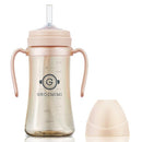 GROSMIMI Spill Proof no Spill Magic Sippy Cup with Straw with Handle for Baby and Toddlers, Customizable, PPSU, BPA Free 10 oz (Peach) by TinyTreasures Baby Boutique