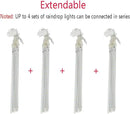 Christmas Lights Outdoor, Meteor Shower Lights Falling Star Lights 16 inch 8 Tubes 256 LED Icicle Snow Falling Lights Raindrop Lights for Xmas Tree Holiday Party Decoration, UL Plug, Warm White by GreenHaven Gardens