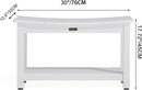 30'' Heavy Duty Shower Bench for Inside Shower, White Poly Bath Stool for Shaving Legs, Waterproof Spa Bath Chair Seat with Adjustable Feet, Weight Capacity 700LBS (30 x 13 Inches) by TinyTreasures Baby Boutique