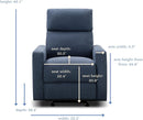 Nurture& The Glider Premium Power Recliner Nursery Glider Chair with Adjustable Head Support | Designed with a Thoughtful Combination of Function and Comfort | Built-in USB Charger (Navy) by TinyTreasures Baby Boutique