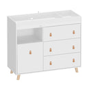 Baby Dresser Changing Table with Drawers,Shelf,Hidden Laundry Basket Storage,2 in 1 Nursery Dresser Chest for Infants, Baby Diaper Changing Station for Daycare,Bedroom,White by TinyTreasures Baby Boutique